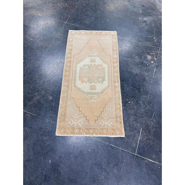 Brown Turkish Mini Rug Oriental Hand Knotted Vintage Rug 1'6" x 3'1" #17746 For Sale - Image 8 of 8