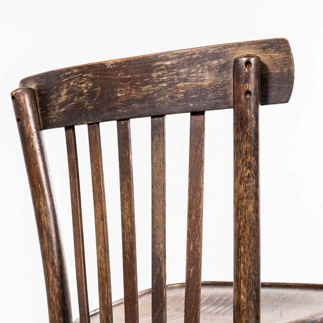 Bistro Bentwood Dining Chair in Dark Oak, 1950s For Sale - Image 8 of 9