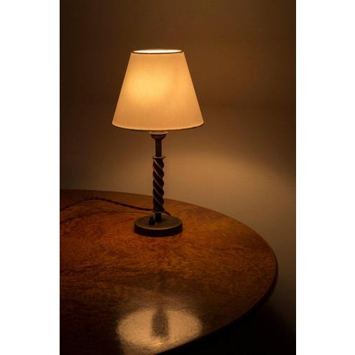 Brown Swedish Modern Brass Table Lamp For Sale - Image 8 of 10