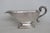 Traditional Mid 20th Century Metal Gravy Boat Silver Plated Sauce Serving Dish With Scrollwork Handle For Sale - Image 3 of 15