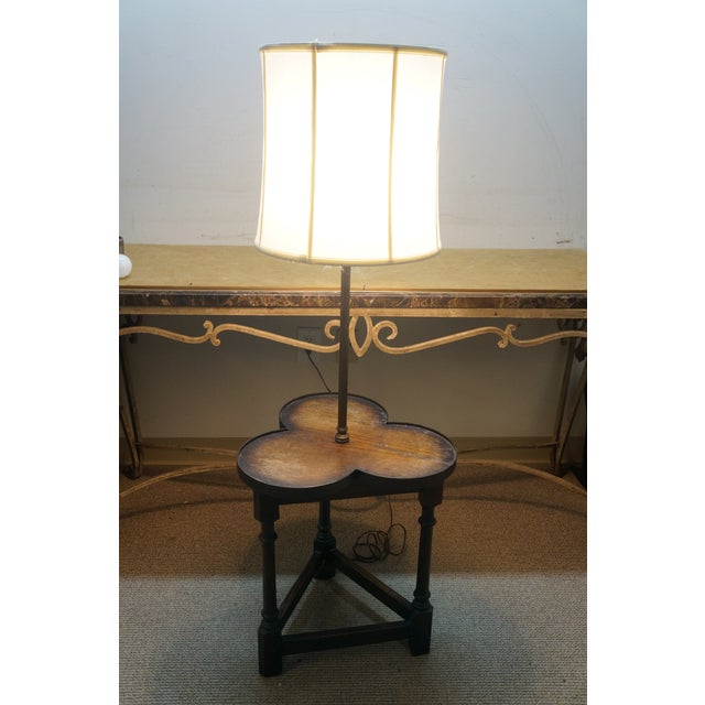 Frederick Cooper 1950s Frederick Cooper Mid Century Oak Clover Table Floor Lamp Stand 42" For Sale - Image 4 of 16