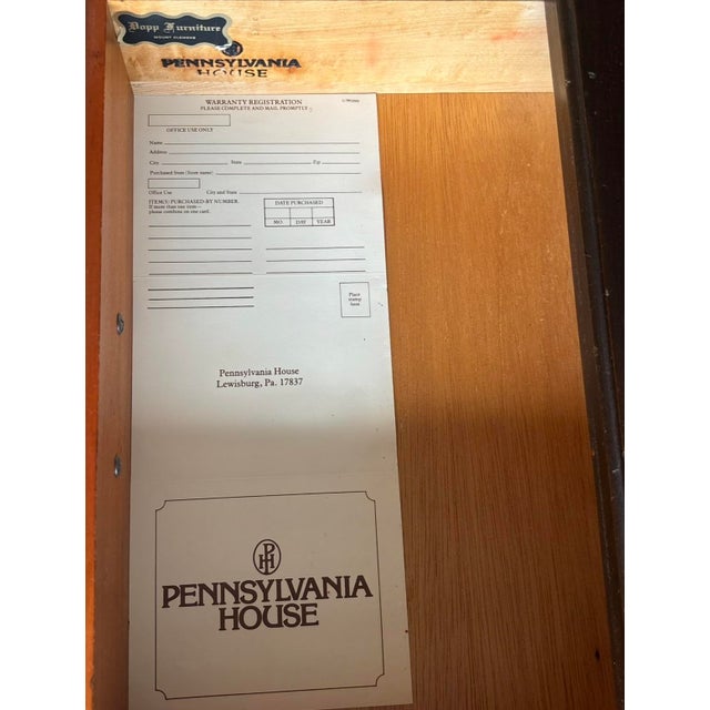 Vintage Pennsylvania House Solid Cherry Wood Étagère Display Shelf With Drawer For Sale - Image 13 of 16