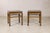 Late 20th Century Pair of Vintage Chinese Hardwood Side Tables with Humpback Stretchers For Sale - Image 5 of 12
