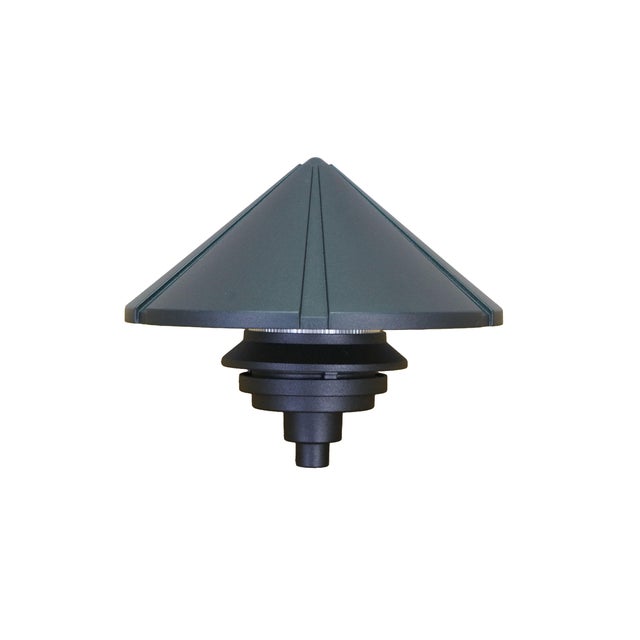 Modern Kichler Textured Black Outdoor Landscape Six Groove Post Light Heads 15011 - a Pair For Sale - Image 3 of 18