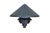 Modern Kichler Textured Black Outdoor Landscape Six Groove Post Light Heads 15011 - a Pair For Sale - Image 3 of 18