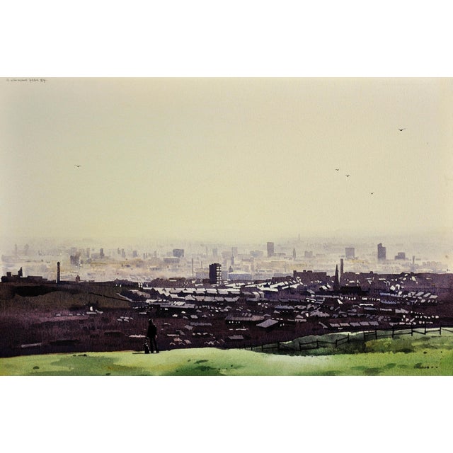 Robert Littleford. English ( b.1940 – d.2023 ). Oldham From The Surrounding Hills, 1984. Watercolour. Signed & Dated Upper...
