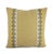 Textile Yellow and Tan Mini Herringbone Embellished With Gray and Gold Fretwork Trim Pillow Cover with Kelly Wearstler Trim For Sale - Image 7 of 7