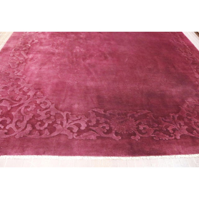 Textile Early 20th Century Antique Art Deco Chinese Rug For Sale - Image 7 of 10