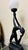 Black Elegant Art Deco Style Black Women Figural Table Lamp With Frosted Globe Shade Hollywood Regency For Sale - Image 8 of 9