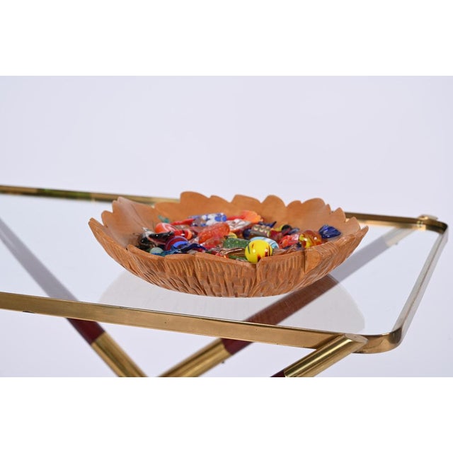 Italian Maple Leaf Centerpiece by Aldo Tura for Macabo, 1950s For Sale - Image 6 of 18