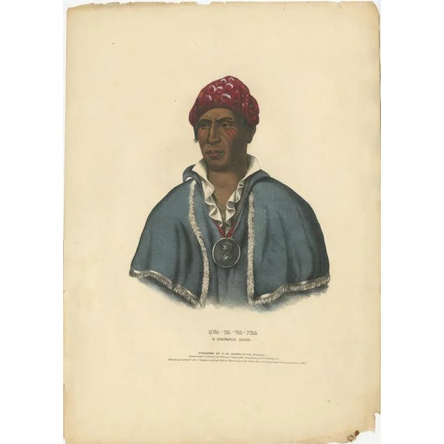 Paper Qua-Ta-Wa-Pea, 1838, Litograph on Paper For Sale - Image 7 of 7