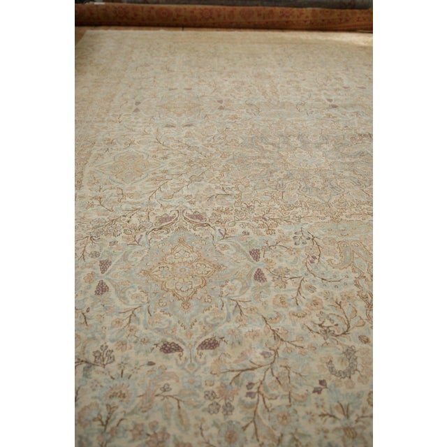 Textile Vintage Distressed Kerman Carpet - 9'8" x 16'11" For Sale - Image 7 of 15