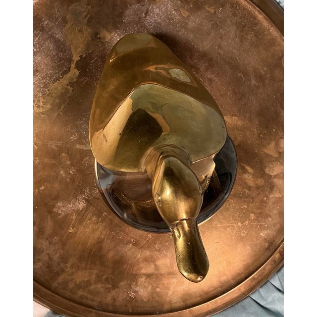 Mid 20th Century Vintage Mid Century Modern Brass and Glass Duck Luca Bojola for Licio Zanetti For Sale - Image 5 of 12