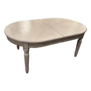 Vintage Custom Gustavian Style Dining Table For Sale