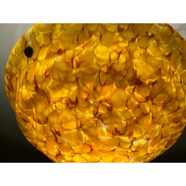 Art Deco Amber Glass Pendant Light, 1930s For Sale - Image 9 of 14