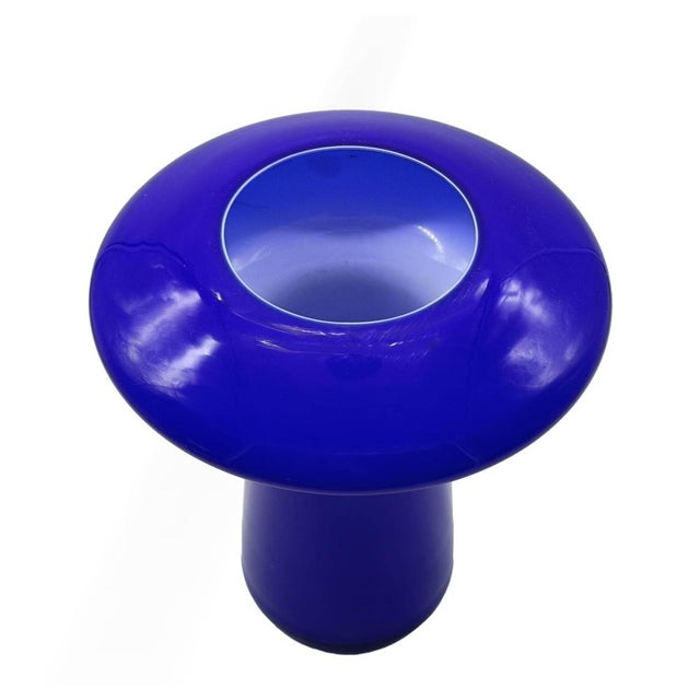 Angelo Mangiarotti Vintage Italian Cobalt Blue Glass Vase by Angelo Mangiarotti for Knoll International, 1960s For Sale - Image 4 of 6