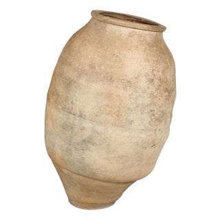 Antique Japanese Shigaraki Pottery Grain Storage Jar with Weathered Patina For Sale