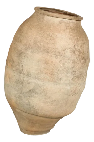 Antique Japanese Shigaraki Pottery Grain Storage Jar with Weathered Patina