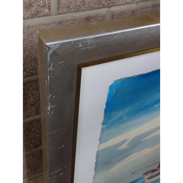 Framed "Untitled Sailboat" Watercolor Attributed to Winslow Homer For Sale - Image 9 of 11
