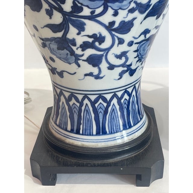 Antique Blue & White Chinese Porcelain Lamps, Hong Kong - a Pair For Sale - Image 13 of 17