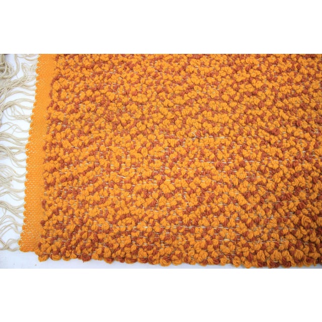 - A hand-woven rug - Made in Czechoslovakia in the 1960s - Produced by Moravská gobelínová Manufaktura, Valašské Meziříčí