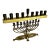 Vintage Israeli Brass Menorah/Chanukia Lamp For Sale