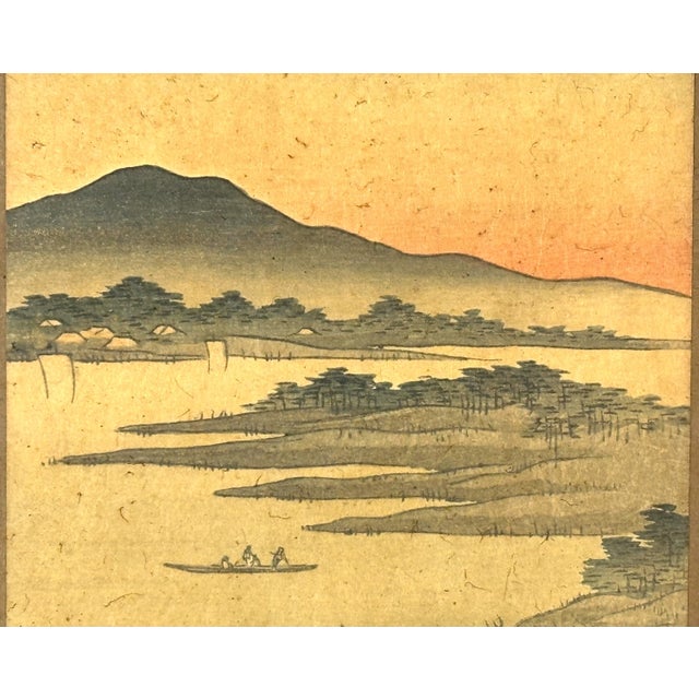 Early 20th Century Japanese Woodblock Fishing Pillar Print by Shoda Koho For Sale - Image 4 of 10
