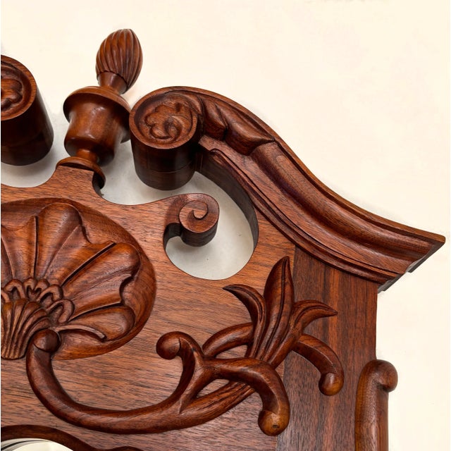 Thomas Chippendale Late 20th Century Chippendale Walnut Custom-Made Mirror For Sale - Image 4 of 11