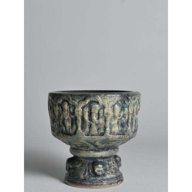 Gothic Ceramic Jardiniere by Michael Andersen & Son, 1960s For Sale - Image 12 of 14