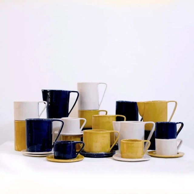 Milano Sole Set of 4 Espresso Cups and Saucers by Marta Benet For Sale - Image 6 of 7