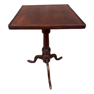 A Very Fine Chester County, Pa Cherry Federal Snake Leg Candle Stand, Circa 1790-1810 For Sale