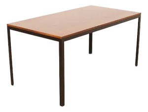 Swiss Victorian Table in Steel and Mahogany, 1959