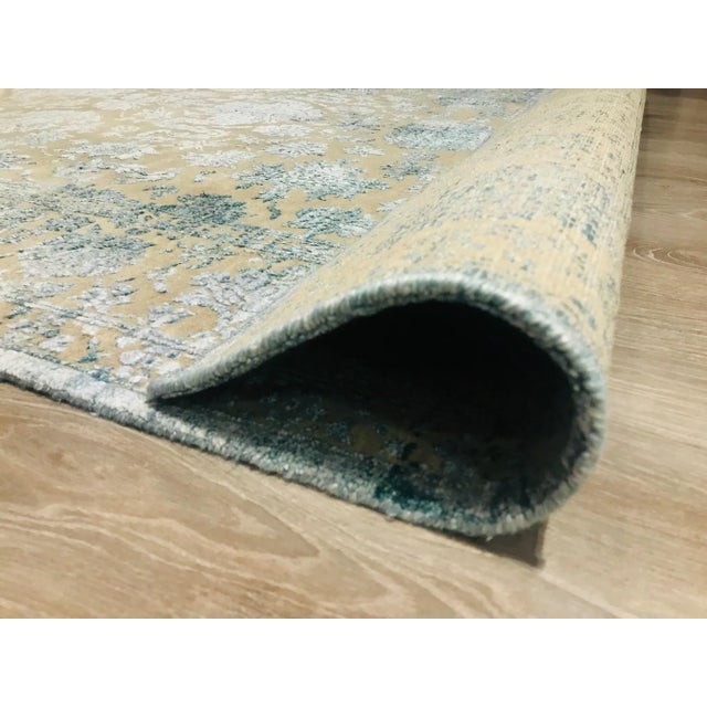 Indian Wool and Silk Rug, 1970s For Sale - Image 17 of 18