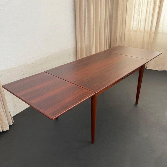 1960s 1960s Scandinavian Modern Rosewood Extension Dining Table For Sale - Image 5 of 9