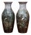 19th Century French Saint Amand Painted Ceramic Vases With Dog Motifs by Petit For Sale
