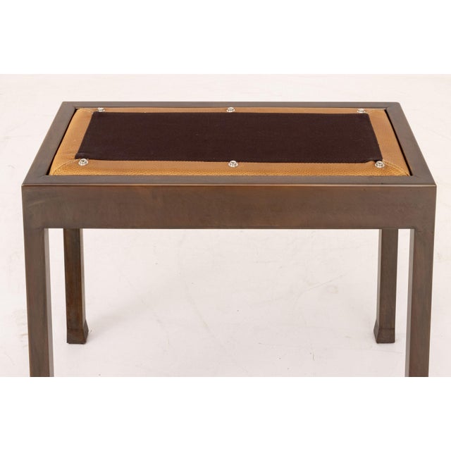 Metal Romeo Sozzi for Promemoria "Gong" Bronze Stool For Sale - Image 7 of 9