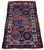 A wonderful antique Kurdish rug, handwoven circa 1900. The rug features an all over geometrical design on a deep indigo...