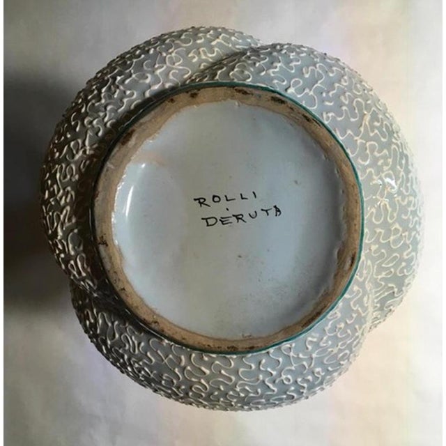 Mid-Century White Enameled Ceramic Vase, Italy, 1960s For Sale - Image 10 of 18