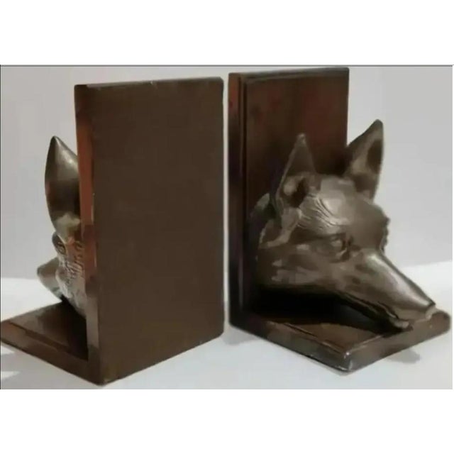 Sarreid Ltd. Pair of 1970s Sarreid Ltd. Brass Fox Head Bookends For Sale - Image 4 of 7