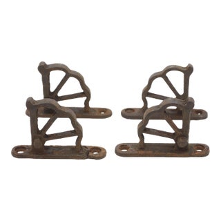 Set of Antique Train Car Railroad Window Hinge Parts For Sale