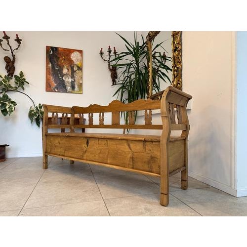 Brown Provincial Biedermeier Chest with Storage For Sale - Image 8 of 14