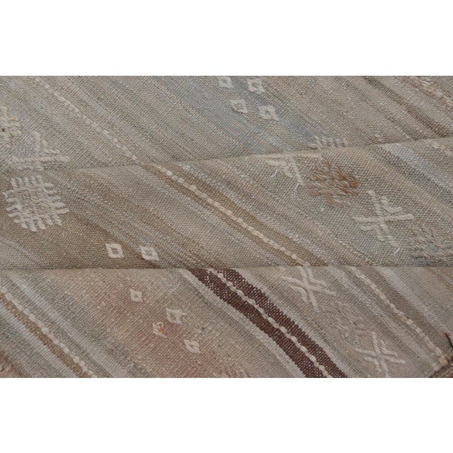 Vintage Turkish Kilim Rug With Soft Beige and Pastel Accents 6'0 X 11'0 For Sale - Image 9 of 10
