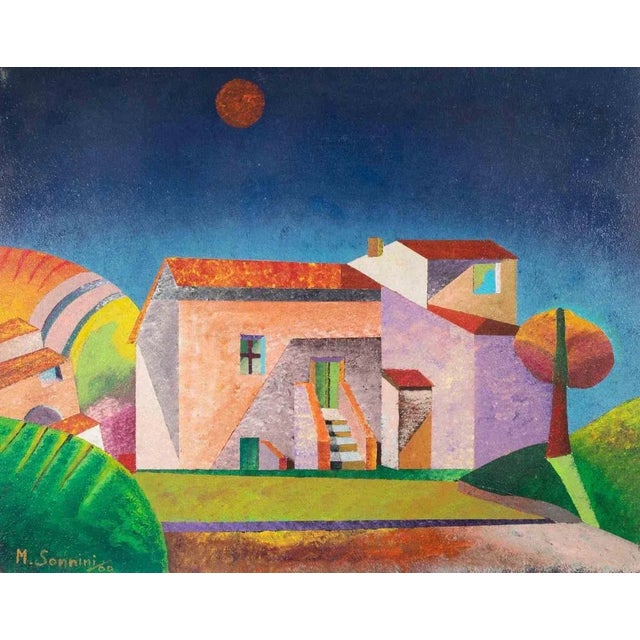 Oil on board realized by Massimo Sonnini (1937) in 2000. Hand signed and dated. Very good condition. This piece is...