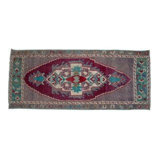 1970s Vintage Hand Knotted Small Rug For Sale