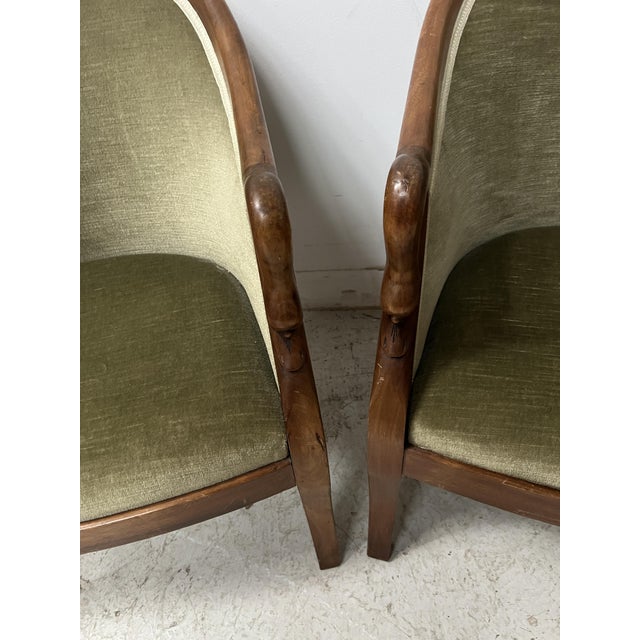 Gondola-Style Armchairs with Swan Necks, Set of 2 For Sale - Image 10 of 12