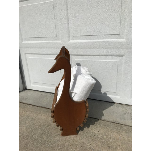 Late 20th Century Wooden Geese Basket For Sale - Image 10 of 13