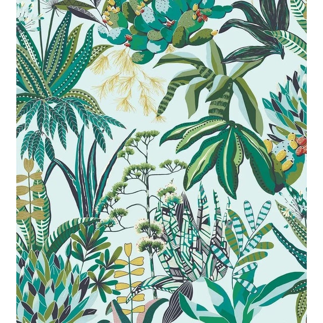 Sample - Lelievre for The House of Scalamandré Figari Wallcovering, Agave For Sale