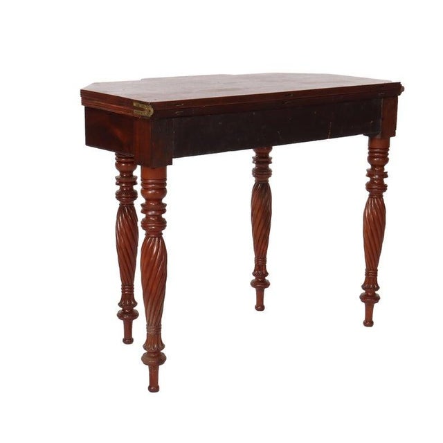 Antique Sheraton Mahogany Card Table C1830 For Sale - Image 14 of 18