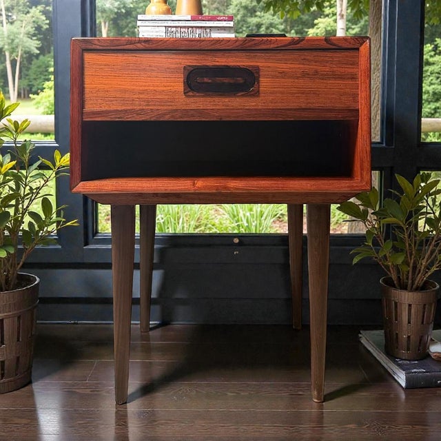 Danish Rosewood Bedside Table by Johannes Andersen for Dyrlund, 1960s For Sale - Image 12 of 13