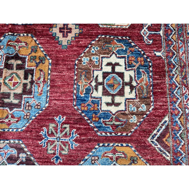 Red Red Memling Gul Kazak Hand-Knotted Wool Rug - 5'4" X 8'3" For Sale - Image 8 of 15